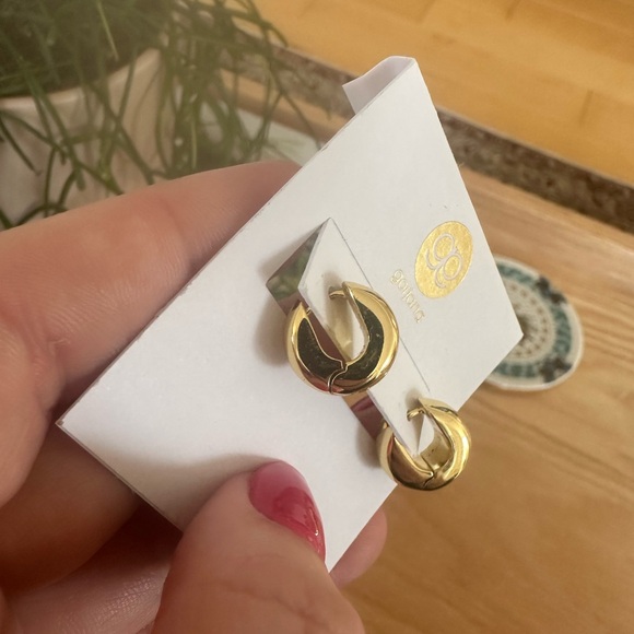 Gorjana Chunky Gold Huggies — Retired Style - Picture 3 of 3